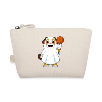 Hund Halloween Basketball - Bio-Täschchen - Natur - Vorne