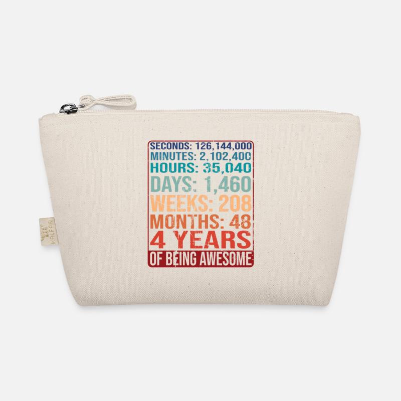 4 years old! Birthday gift for 4th birthday Organic Pouch