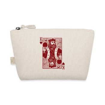 Retro Table Tennis Playing Card King Vintage Style - Organic Pouch - nature - Front