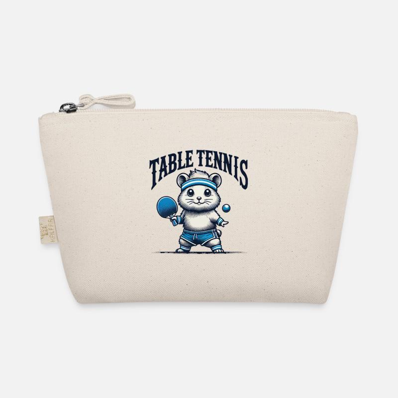 Hamster Retro Vintage Table Tennis Fun Organic Pouch