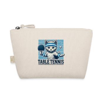 Cute Cat Table Tennis Vintage Look - Organic Pouch - nature - Front