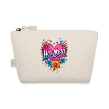 Herzilein, Herz, Geschenk, Liebeserklärung, Liebe - Bio-Täschchen - Natur - Vorne