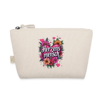 Herzensmensch, Valentinstag Geschenk Idee, - Bio-Täschchen - Natur - Vorne