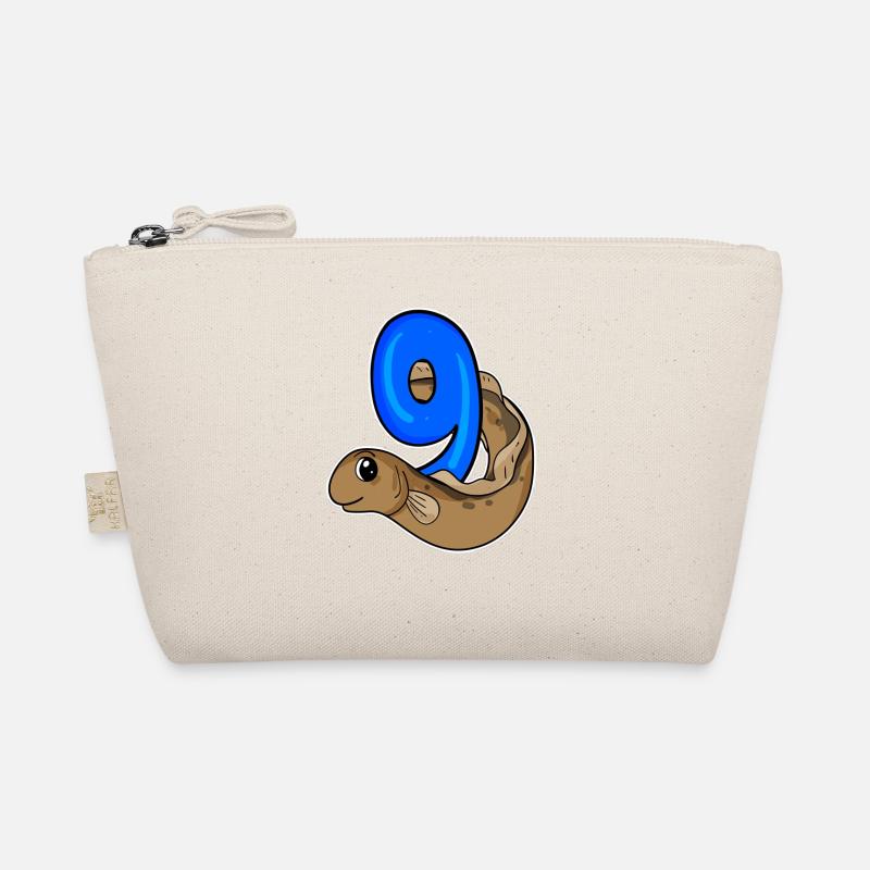9th Birthday Motif Eel - 9 Years Organic Pouch