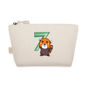 7th Birthday Motif Western Little Panda - Organic Pouch - nature - Front