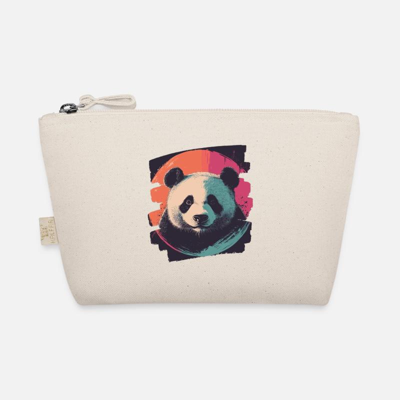 Pandabär Retro Bio-Täschchen
