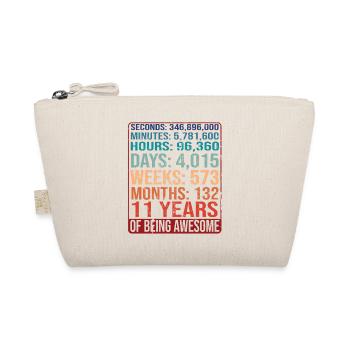 11 years old! Birthday Gift 11th Birthday - Organic Pouch - nature - Front