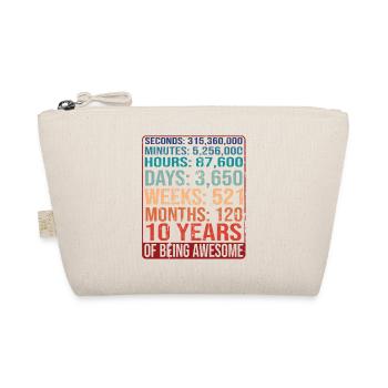 10 years old! Birthday Gift 10th Birthday - Organic Pouch - nature - Front