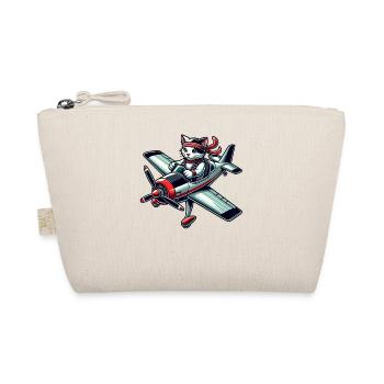 Cat Pilot Propeller Airplane Flying - Organic Pouch - nature - Front