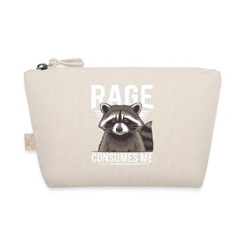 Rage Consumes Me Funny Raccoon Silly Humor Animal - Organic Pouch - nature - Front
