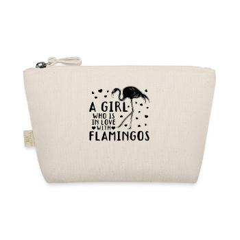 Une fille amoureuse des flamants roses - Flamingo - Trousse biologique - nature - Devant