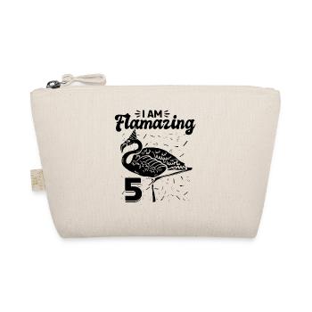 Je suis Flamazing 5 ans - Flamingo Birthday - Trousse biologique - nature - Devant