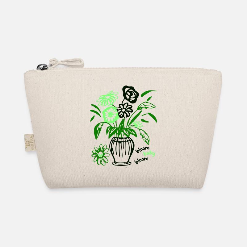 Bloom Baby Bloom – Grünes Blumendesign Bio-Täschchen