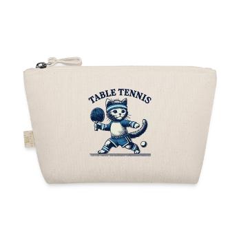 chat mignon tennis de table rétro design vintage - Trousse biologique - nature - Devant