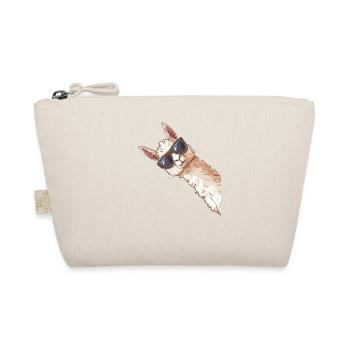Lunettes de soleil drôle en alpaga lama - Trousse biologique - nature - Devant