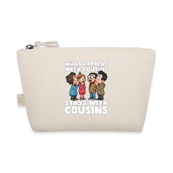 WAS MIT COUSINS UND COUSINEN PASSIERT, BLEIBT BEI COUSINS UND COUSINEN - Bio-Täschchen - Natur - Vorne