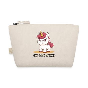 Need More Coffee – Beleidigtes Einhorn Cartoon - Bio-Täschchen - Natur - Vorne