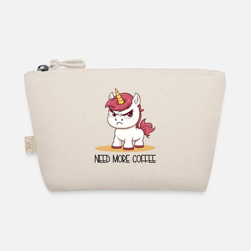 Need More Coffee – Offended Unicorn Cartoon Organic Pouch