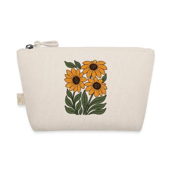Sonnenblume inspirierte Retro-Wildblume - Bio-Täschchen - Natur - Vorne