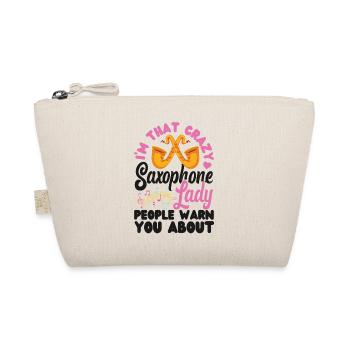 Saxophones I'm That Crazy Saxophones - Organic Pouch - nature - Front