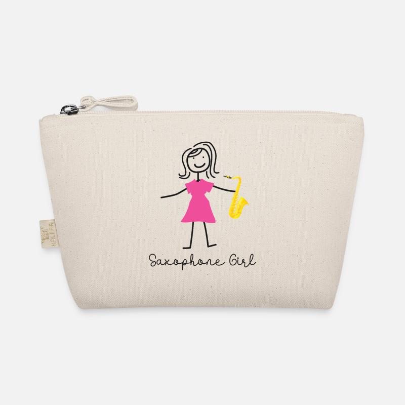 Saxophone Saxophone Girl - Bio-Täschchen - Natur