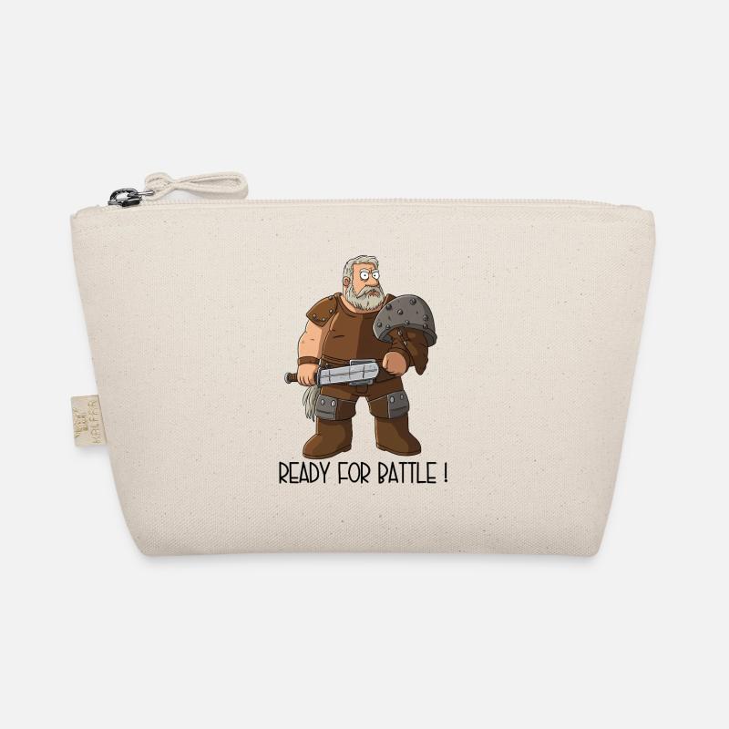 Funny Cartoon Warrior – Ready For Battle Organic Pouch