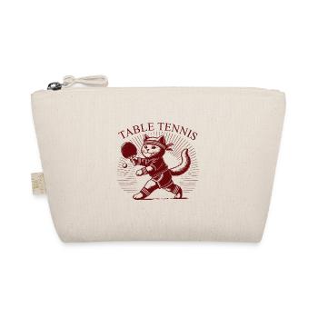chat mignon tennis de table rétro design vintage - Trousse biologique - nature - Devant