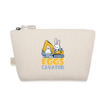 Eggs Cavator with Cute Rabbits - Organic Pouch - nature - Front