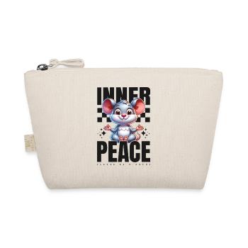 Inner Peace – Süße Zen Yoga Maus Meditation - Bio-Täschchen - Natur - Vorne