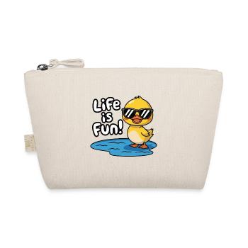 DUCK, LIFE IS FUN - Organic Pouch - nature - Front