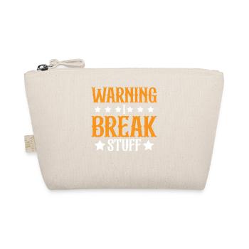 Warning I Break Stuff 23 - Bio-Täschchen - Natur - Vorne