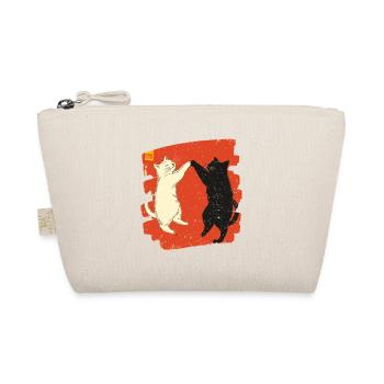 Japanischer Katzen Kampf - Bio-Täschchen - Natur - Vorne