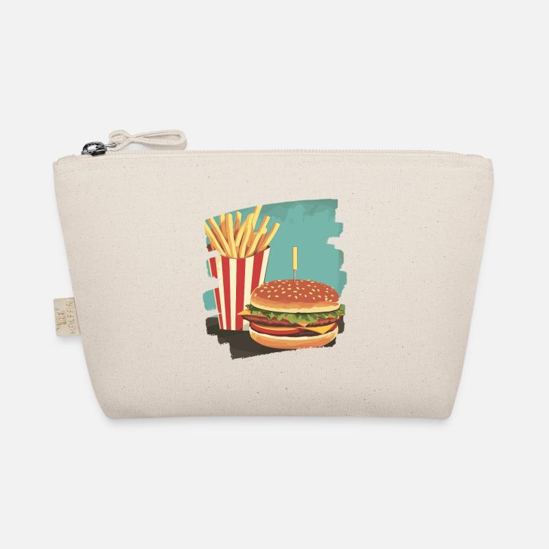 Burger und Fritten Retro Bio-Täschchen