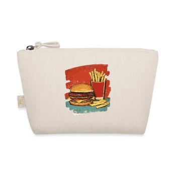 Burger und Fritten Retro - Bio-Täschchen - Natur - Vorne