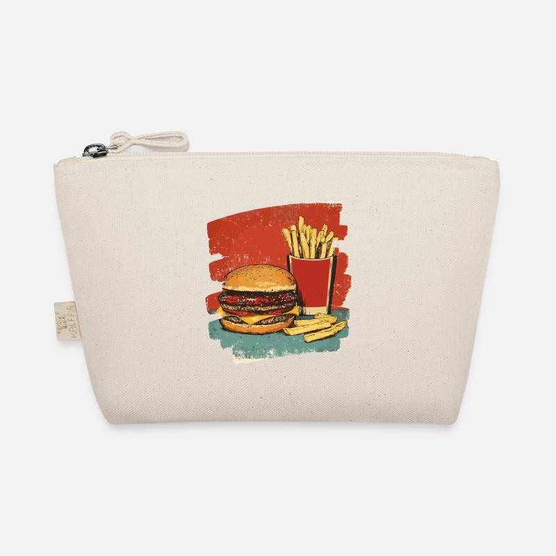 Burger und Fritten Retro Bio-Täschchen