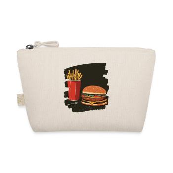 Burger und Fritten Retro - Bio-Täschchen - Natur - Vorne