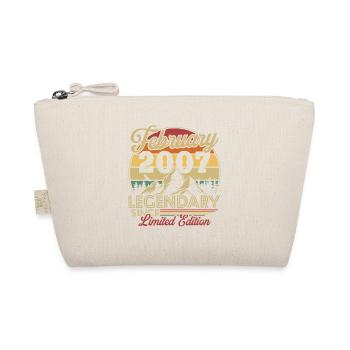 Vintage Retro February 2007 Birthday Gift - Organic Pouch - nature - Front