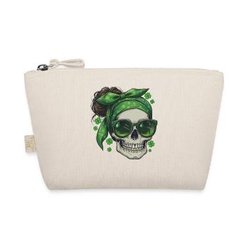 St Patricks Day Totenkopf - Bio-Täschchen - Natur - Vorne