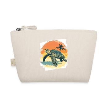 Sea Turtle Retro - Organic Pouch - nature - Front