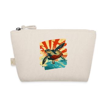Sea Turtle Retro - Organic Pouch - nature - Front