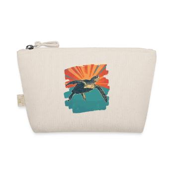Sea Turtle Retro - Organic Pouch - nature - Front