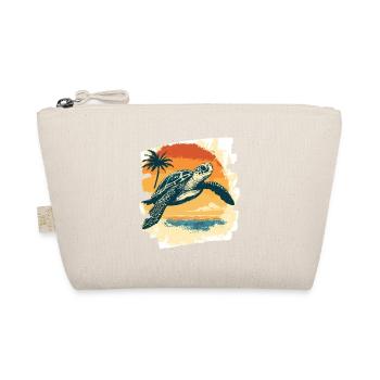 Sea Turtle Retro - Organic Pouch - nature - Front