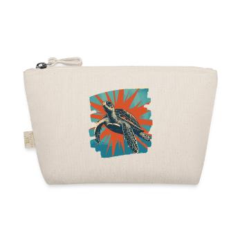 Sea Turtle Retro - Organic Pouch - nature - Front