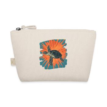 Sea Turtle Retro - Organic Pouch - nature - Front