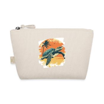 Sea Turtle Retro - Organic Pouch - nature - Front