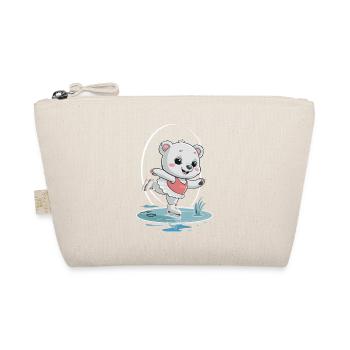 Ours polaire mignon sur patins - Trousse biologique - nature - Devant
