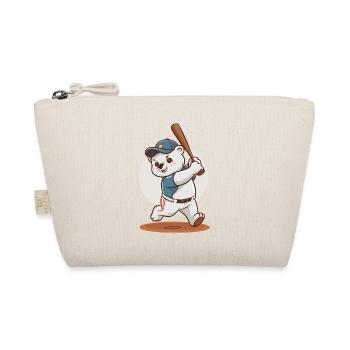 Niedlicher Baseball Bär Zeichnung - Bio-Täschchen - Natur - Vorne
