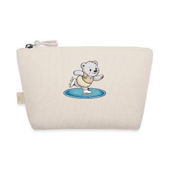 -skating bear on surface - Organic Pouch - nature - Front
