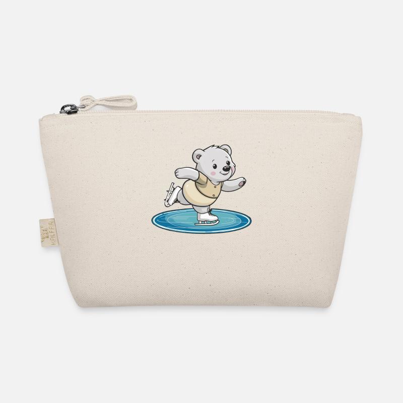 -skating bear on surface Organic Pouch