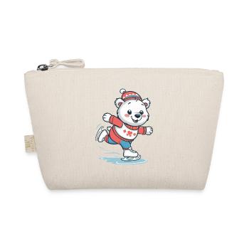 Ours polaire mignon patinant - Trousse biologique - nature - Devant